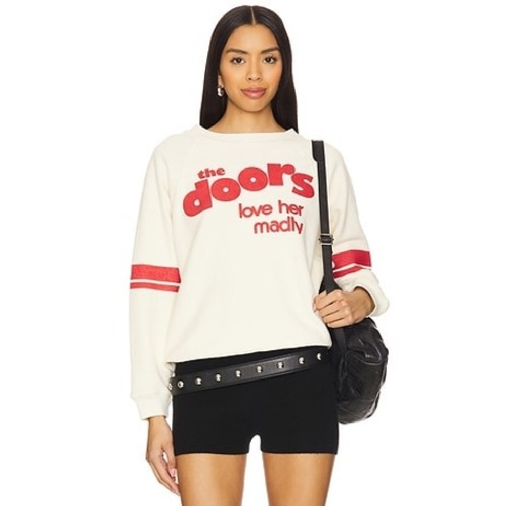 Daydreamer The Doors Love Her Madly Reverse Crew Stone Vintage Sweatshirt Small